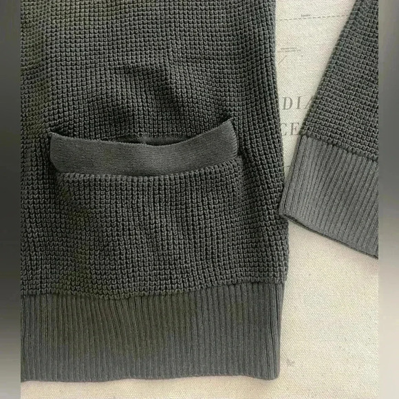 Abercrombie & Fitch XS Shawl Collar Cardigan Olive - Picture 2 of 5